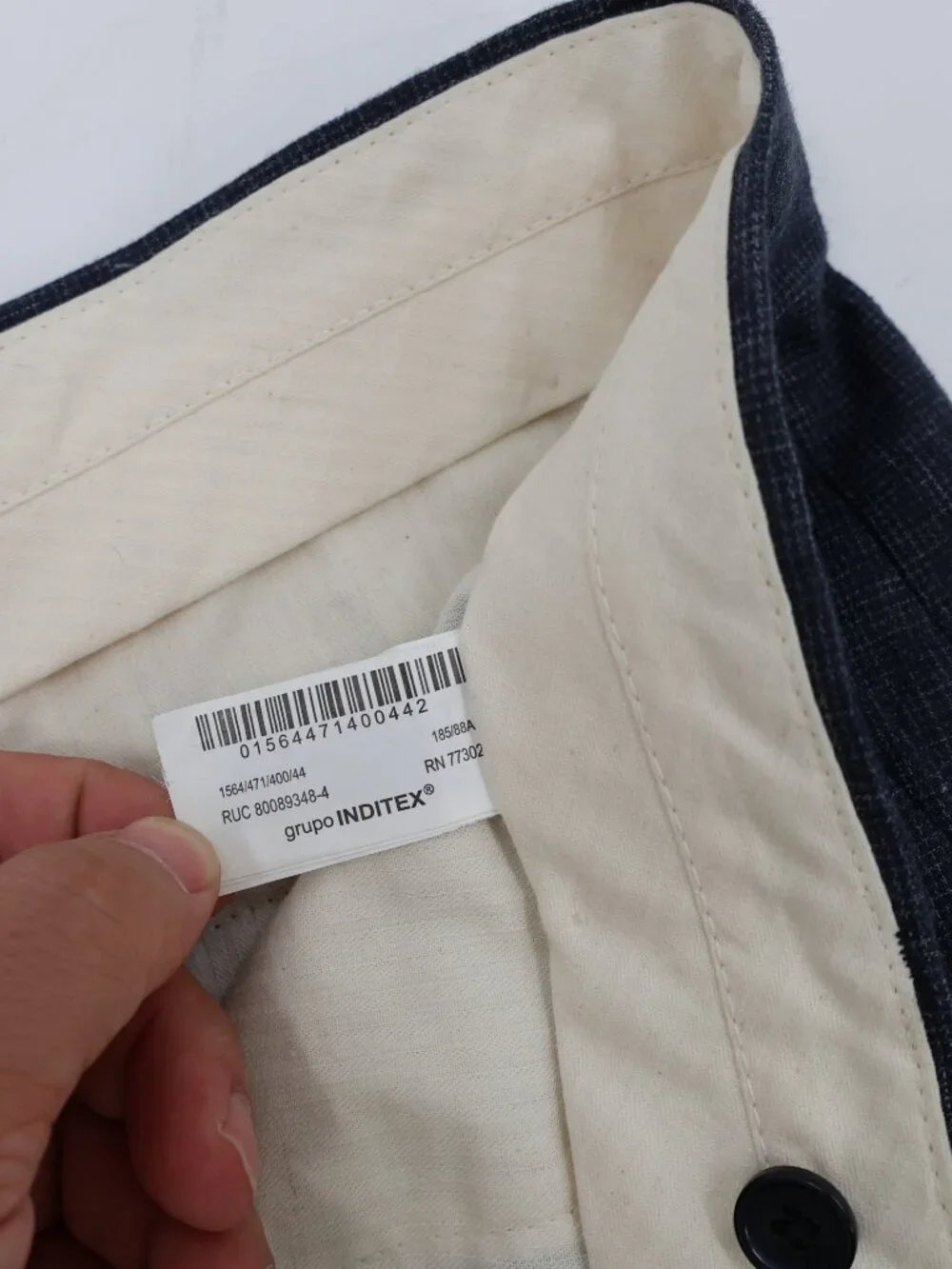 Zara Pants Men 34 36x32 Sartorial Tapered Leg Linen Blend Flat Front Blue preppy